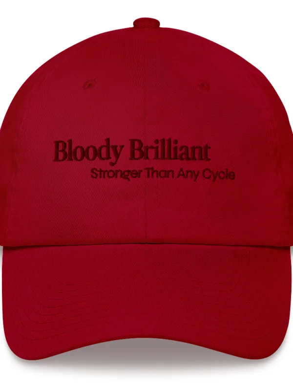 Bloody Brilliant (red text) - Hat - Image 4