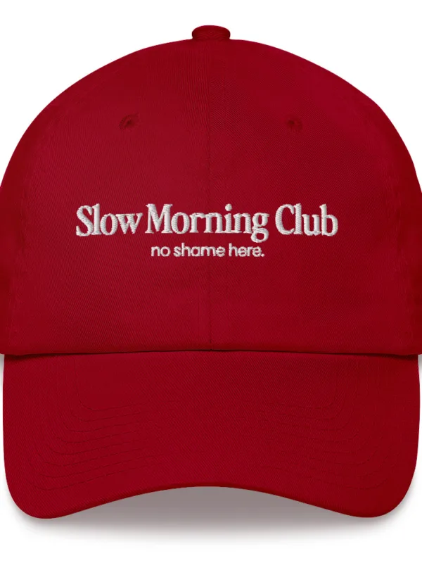 Slow Morning Club (white text) - Hat - Image 3