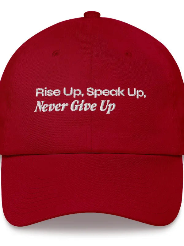 Never Give Up (white text) - Hat - Image 3