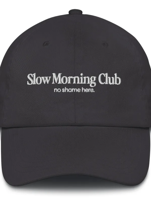 Slow Morning Club (white text) - Hat - Image 5