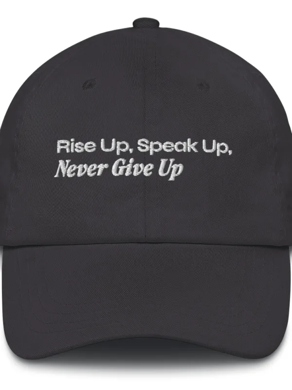 Never Give Up (white text) - Hat - Image 5