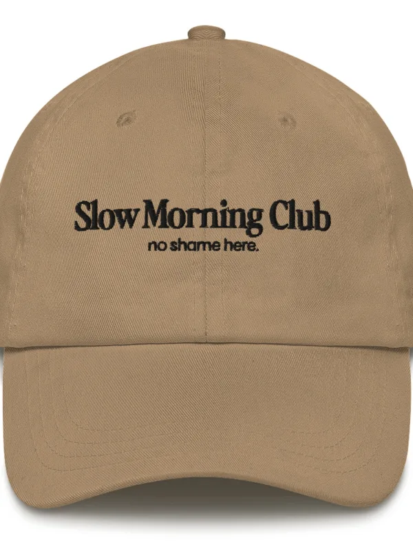 Slow Morning Club (black text) - Hat - Image 2