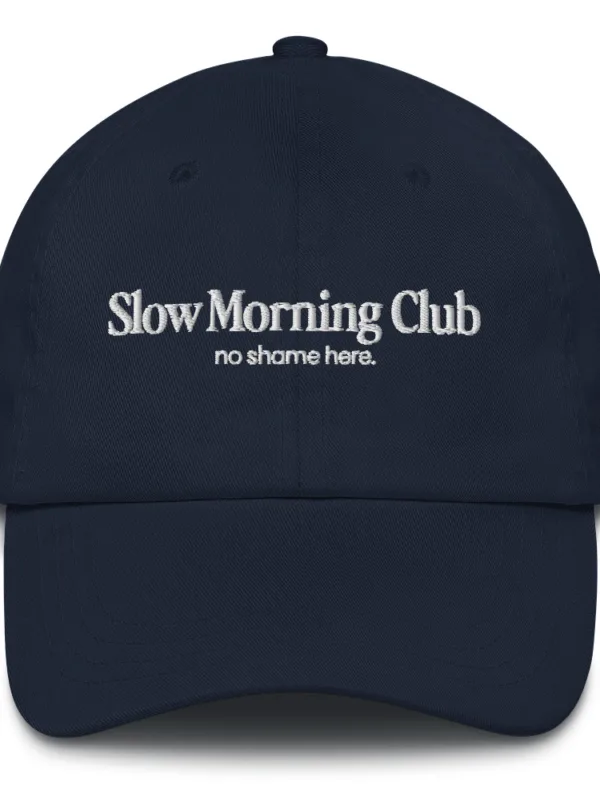 Slow Morning Club (white text) - Hat - Image 2