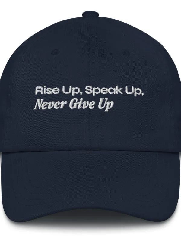 Never Give Up (white text) - Hat - Image 2