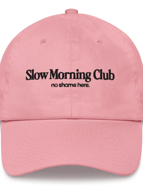 Slow Morning Club (black text) - Hat - Image 5