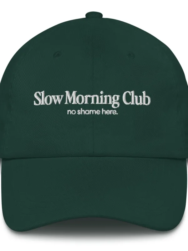 Slow Morning Club (white text) - Hat - Image 4