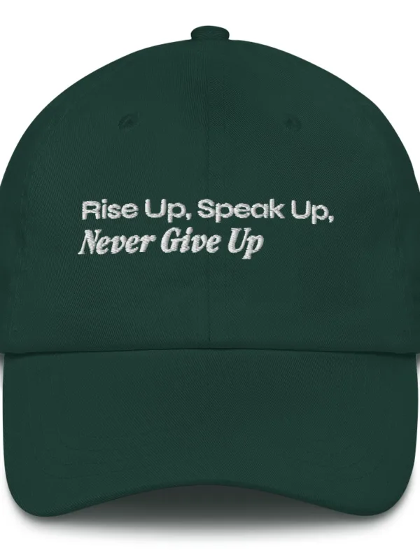 Never Give Up (white text) - Hat - Image 4