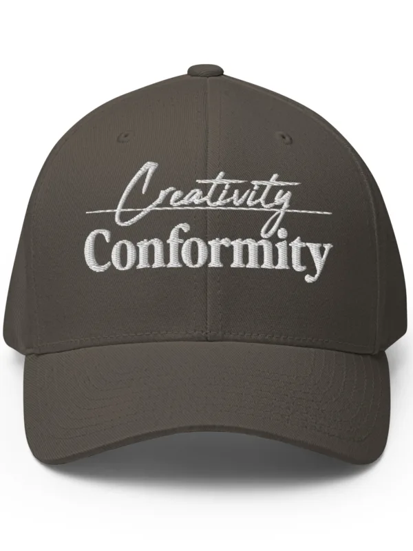 Creativity / Conformity (white text) - Structured Twill Cap - Image 9