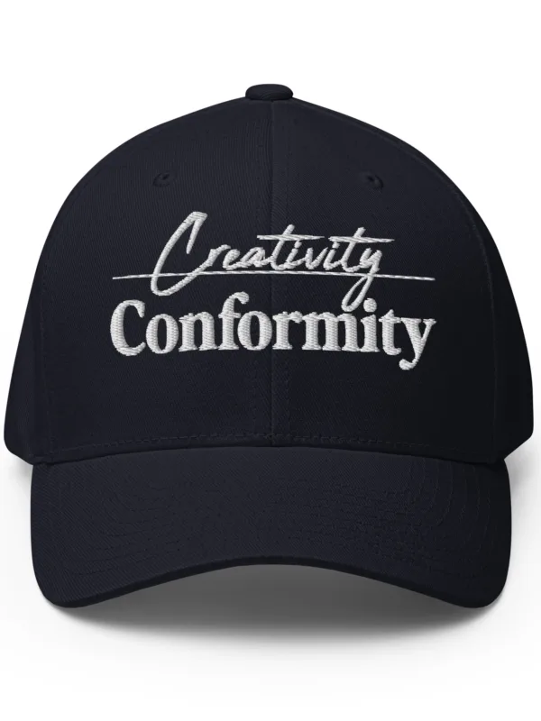 Creativity / Conformity (white text) - Structured Twill Cap - Image 2