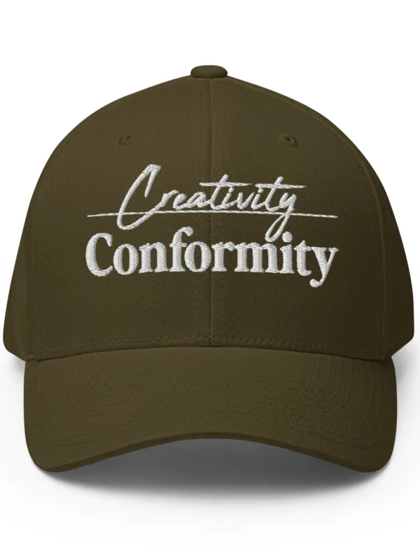 Creativity / Conformity (white text) - Structured Twill Cap - Image 7